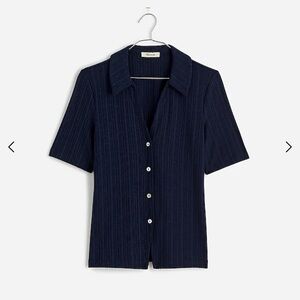Madewell cutaway hem polo top